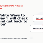 Polite Ways to Say ‘I will check and get back to you’